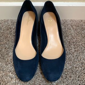 Cole Haan Nikeair navy blue suede wedge shoes
